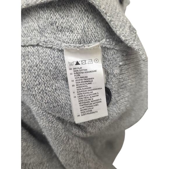 H&M Light Gray Double-Breasted Shawl Collar Cardigan – Men’s Small - Picture 3 of 4